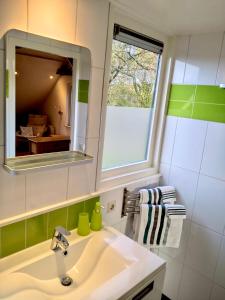 瓦普斯Appartement Soerte Es的一间带水槽和镜子的浴室