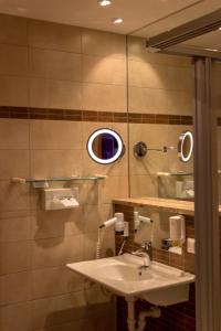 巴特圣莱昂哈德艾格森德巴德圣里奥纳德酒店的一间带水槽和镜子的浴室