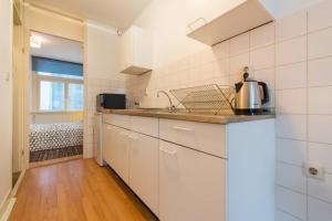阿姆斯特丹Charming apartment in city center的厨房配有水槽和台面