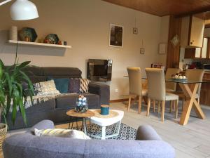 苏茨马特Un petit coin d’Alsace的客厅配有沙发和桌子