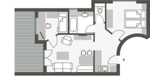 坦海姆Sammer's Rosenchalet的房屋的平面图