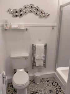 温德米尔德纳哈斯特宾馆的白色的浴室设有卫生间和水槽。