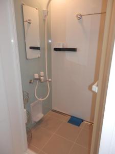 札幌Maple Sumikawa #201的带淋浴和卫生间的浴室。