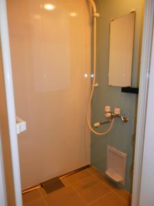 札幌Maple Sumikawa #202的一间带淋浴间和水槽的浴室