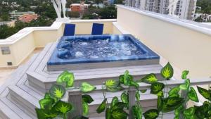 博卡奇卡One bedroom apartement with sea view jacuzzi and furnished terrace at Boca Chica的相册照片