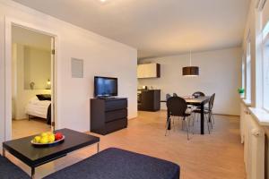 阿尔弗雷德酒店式公寓的电视和/或娱乐中心