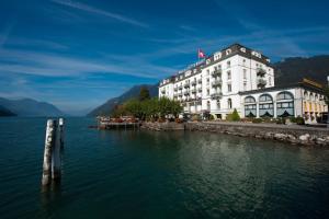 布鲁嫩沃尔德斯塔得霍夫瑞士品质酒店的水岸的酒店