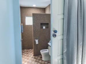 太平Guesthouse Dragon Place的一间带卫生间和淋浴的浴室