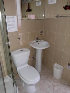 波多诺伏伊利亚住宿加早餐旅馆的一间带卫生间和水槽的浴室