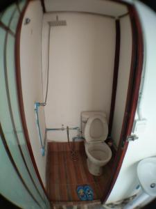 大城安萨亚慢生活旅馆的船上的小浴室设有卫生间