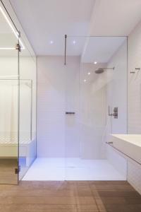 维耶斯泰B&B Gassa D'amante的浴室里设有玻璃门淋浴