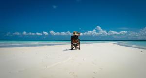 MakangalePemba Paradise的坐在沙滩椅上的人