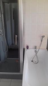 加来venez visitez calais的带淋浴和软管的浴室