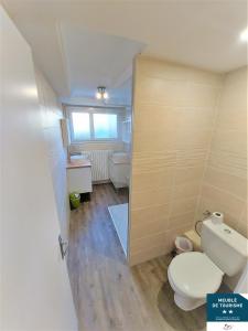贝尔热拉克私人花园公寓式酒店的一间带卫生间和水槽的浴室