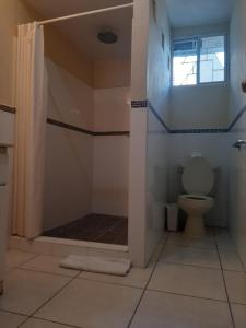 圣萨尔瓦多圣何塞旅馆的带淋浴和卫生间的浴室