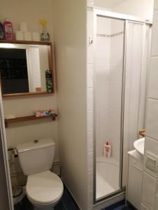 康卡勒GINGER的浴室配有白色卫生间和淋浴。