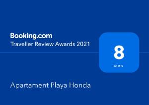 Apartament Playa Honda的证书、奖牌、标识或其他文件