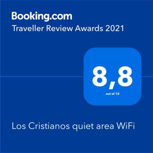 Los Cristianos quiet area WiFi的证书、奖牌、标识或其他文件