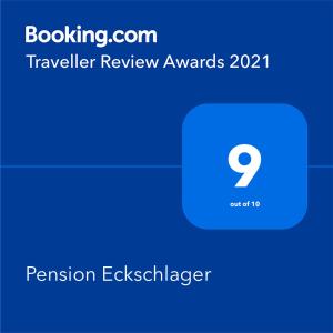 罗孚尔Pension Eckschlager的手机的屏幕截图,带旅行评语奖