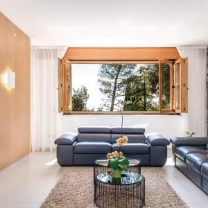 里耶卡Apartman Villa Pećine的客厅配有沙发和桌子