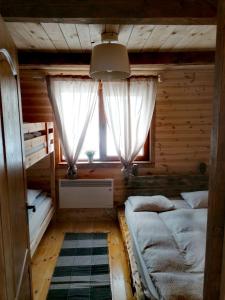 FăgeţelNexus B2的一间卧室设有两张床和窗户。