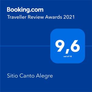 康赛瓦托利亚Sitio Canto Alegre的手机的屏幕截图,带旅行拖车的审查奖