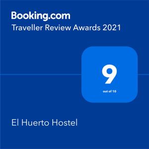 伊察El Huerto Hostel的手机的屏幕截图,上面有号码