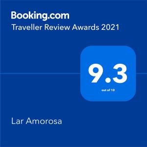 卡兰古特Lar Amorosa的带有旅行奖励标志的手机的截图