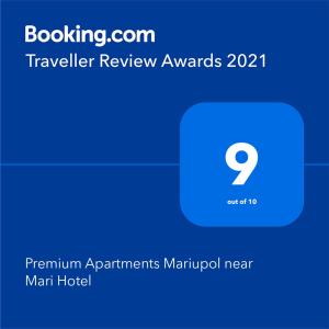 Premium Apartment near Mari Hotel的证书、奖牌、标识或其他文件