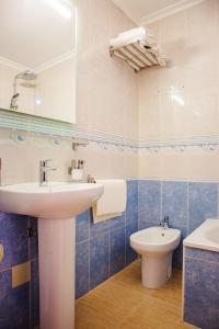 托雷维耶哈Aparthotel Costa Blanca的一间带水槽和卫生间的浴室