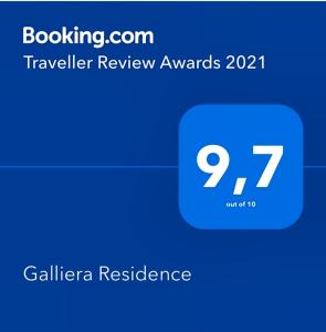 博洛尼亚Galliera Residence B&B的手机的屏幕截图,带旅行评语奖