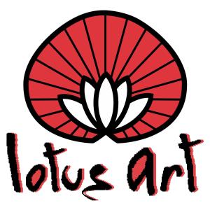 南芭堤雅Lotus Art Guesthouse的白色花的红色风扇画