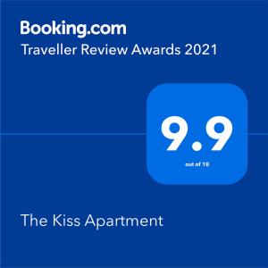 蒂米什瓦拉The Kiss Apartment的带有亲吻约的文本框