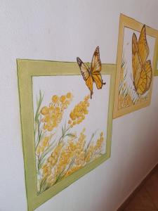 梅泽格拉策里斯特公寓酒店的墙上两幅蝴蝶照片