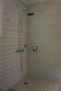 埃勒堡Lacaze Salazie的浴室内配有淋浴和头顶淋浴