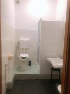 佩罗NEW FAMILY INN的一间带卫生间和水槽的浴室