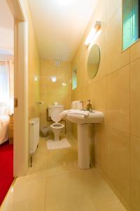 香农河畔卡里克埃斯利旅馆的一间带水槽和卫生间的浴室