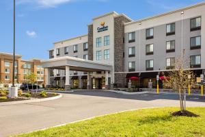 尼亚加拉瀑布Comfort Inn & Suites Niagara Falls Blvd USA的建筑的 ⁇ 染