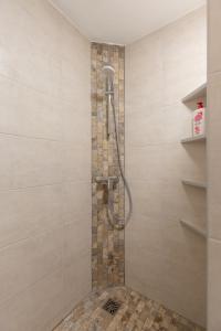 米卢斯Travel Homes - Le Rebberg, Superbe vue à Mulhouse的浴室内配有淋浴和头顶淋浴