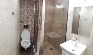 布科维纳-塔钱斯卡uLitery的一间带卫生间和水槽的浴室