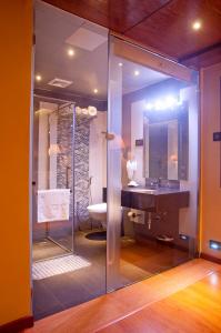 钦奈Park Avenue Hotel Nungambakkam的一间带卫生间、水槽和镜子的浴室