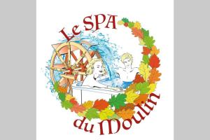 圣瑞尼安Les SPAS Insolites - Le SPA du Moulin的水上公园的标志