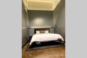 匹兹堡3E-*Renovated* 5 min to UPMC Shadyside, sleeps 6的一间小卧室,角落里设有一张床