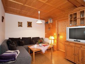 施泰因加登Spacious apartment near the ski area的带沙发和电视的客厅