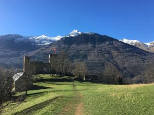 吕兹-圣索沃尔Appartement Solférino的山地的城堡