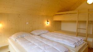 上陶恩特里本斯特恩木屋的宿舍间的一张床位,配有两张双层床