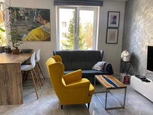 科宁Apartament Centrum- Art&Design的客厅配有沙发和桌子