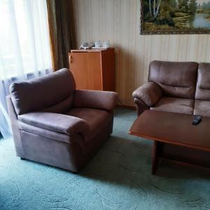 泽列诺格拉茨克巴尔蒂斯卡亚哥罗纳的带沙发和咖啡桌的客厅