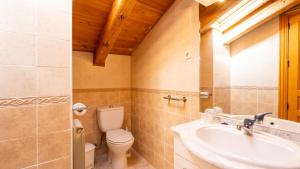 霍约斯德尔埃斯皮诺Hotel Rural Alto Gredos的一间带卫生间和水槽的浴室