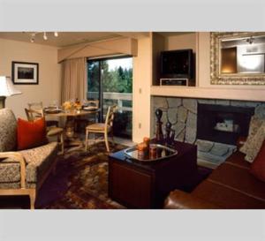 斯德特莱恩金斯伯里路口公寓式酒店的带沙发和壁炉的客厅